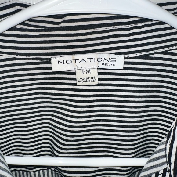 Notations Monochrome Striped Blouse - Picture 2 of 3
